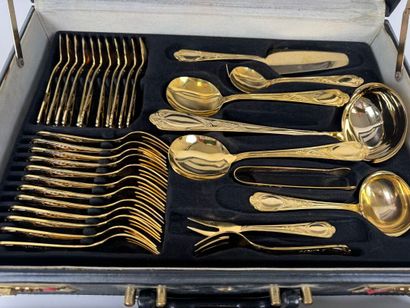 BESTECKE SOLIGEN.
Gilded-metal cutlery set...
