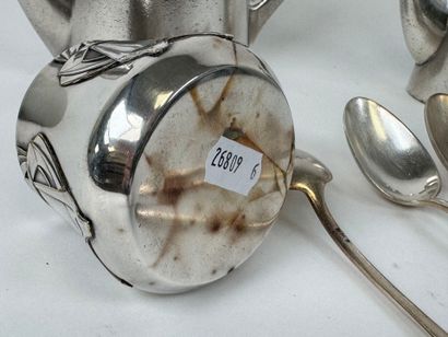 Silver-plated lot comprising two pourers...