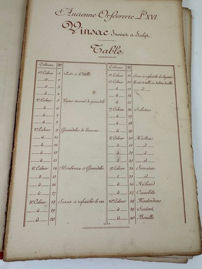 Ancienne Orfèvrerie Louis XVI. Recueil de...