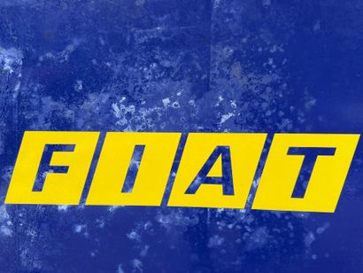 FIAT: Rectangular, double-sided, polychrome-enameled...