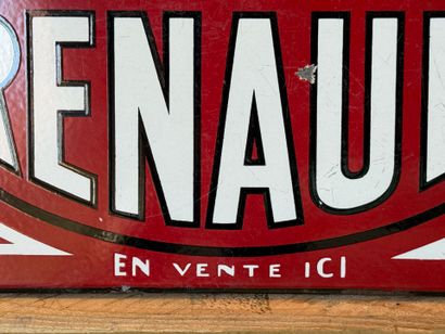 HUILES RENAULT, rectangular advertising plate...