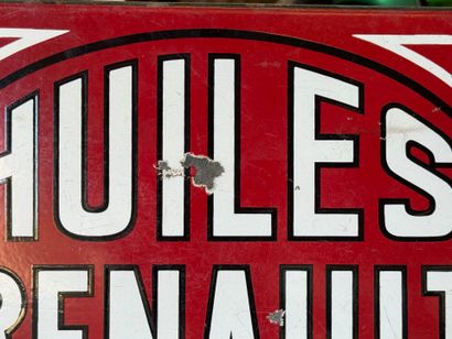 HUILES RENAULT, rectangular advertising plate...