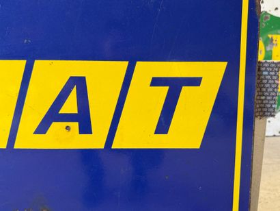 FIAT: Rectangular, double-sided, polychrome-enameled...