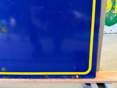 FIAT: Rectangular, double-sided, polychrome-enameled...