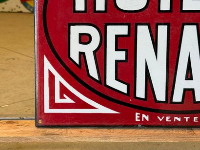 HUILES RENAULT, rectangular advertising plate...