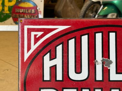 HUILES RENAULT, rectangular advertising plate...