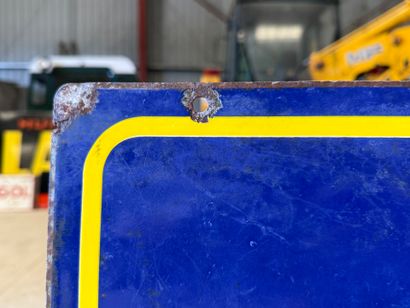 FIAT: Rectangular, double-sided, polychrome-enameled...