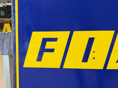 FIAT: Rectangular, double-sided, polychrome-enameled...