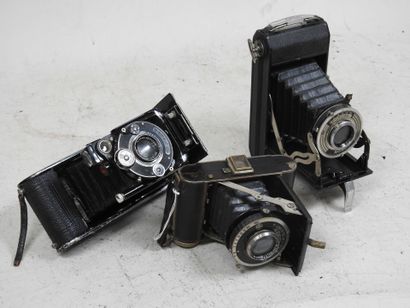 Set of six various bellows cameras including...