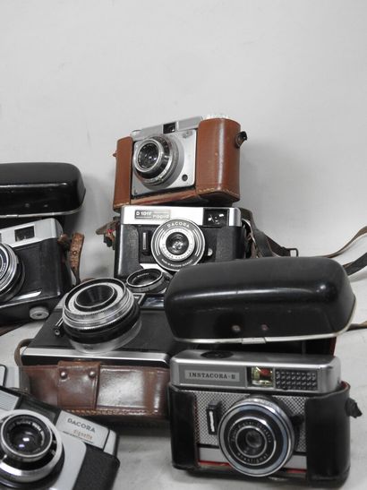 Set of ten DACORA cameras of various models...