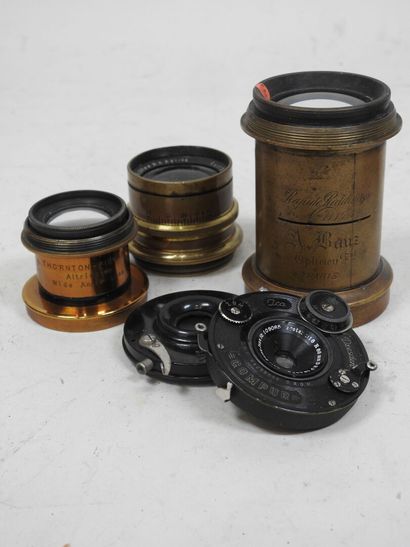 Lenses for view cameras, mainly in brass,...