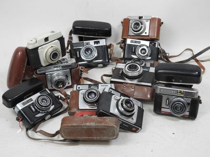 Set of ten DACORA cameras of various models...