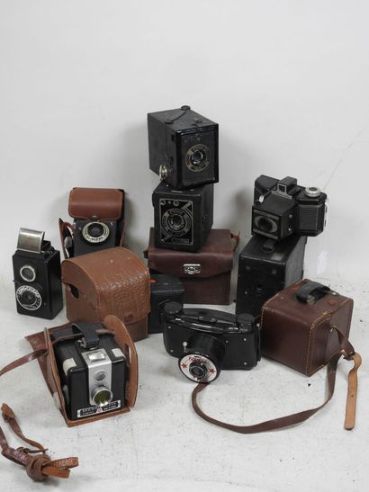 Set of various cameras, including 