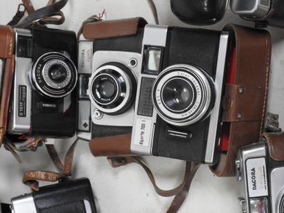 Set of ten DACORA cameras of various models...