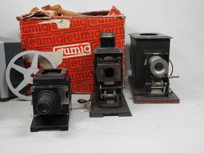 Set of five magic lanterns and projections...