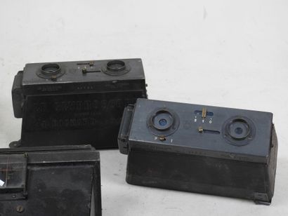 Set of three stereoscopic cameras including...