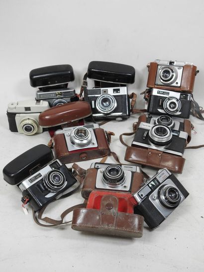 Set of ten DACORA cameras of various models...