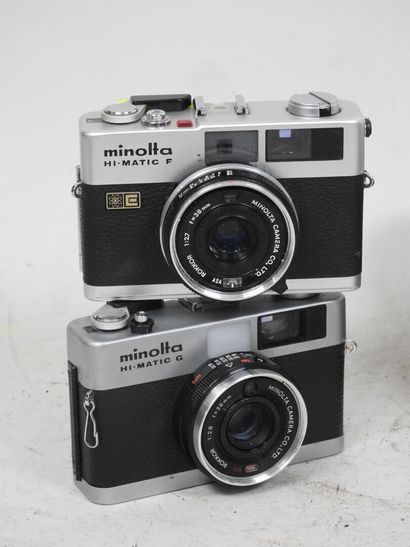 Set of eight MINOLTA HI-MATIC cameras of...