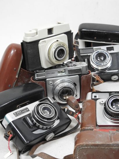 Set of ten DACORA cameras of various models...