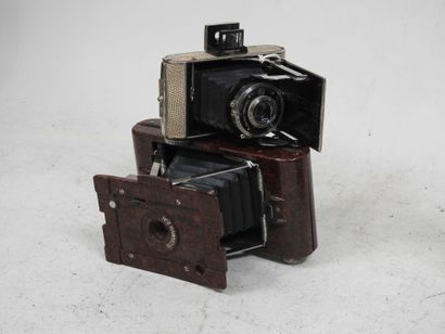 Set of six bellows cameras, including several...