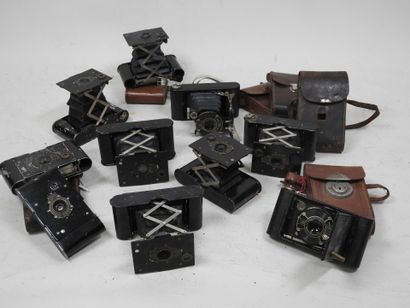 Set of ten KODAK cameras, including 