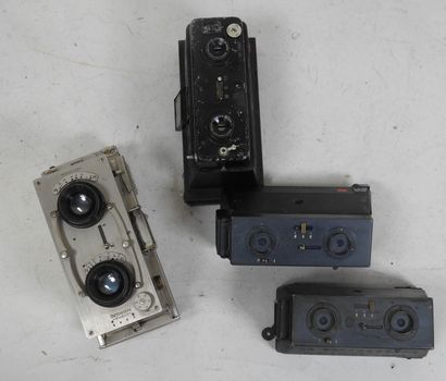 Set of three stereoscopic cameras including...