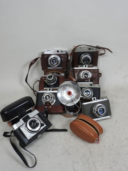Set of eight cameras, including several ALSAPHOT...