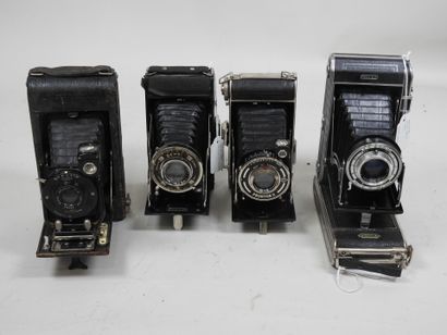 Set of six various bellows cameras including...