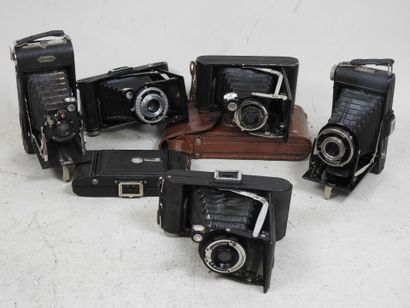 Set of six LUMIERE bellows cameras, including...