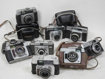 Set of ten DACORA cameras of various models...