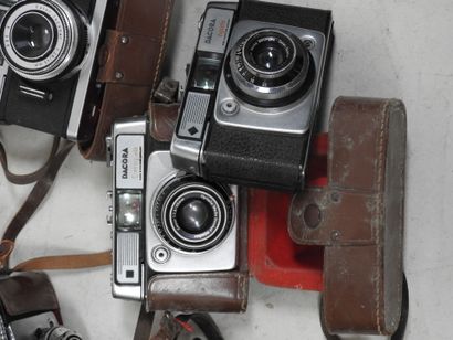 Set of ten DACORA cameras of various models...