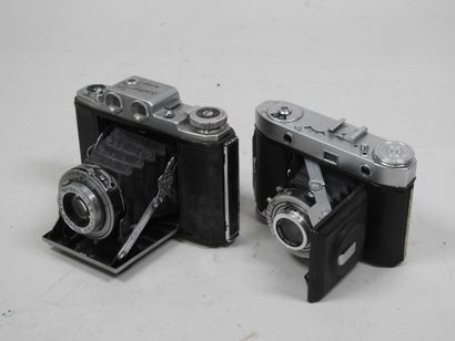 Set of six various bellows cameras including...