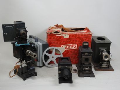 Set of five magic lanterns and projections...