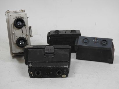 Set of three stereoscopic cameras including...