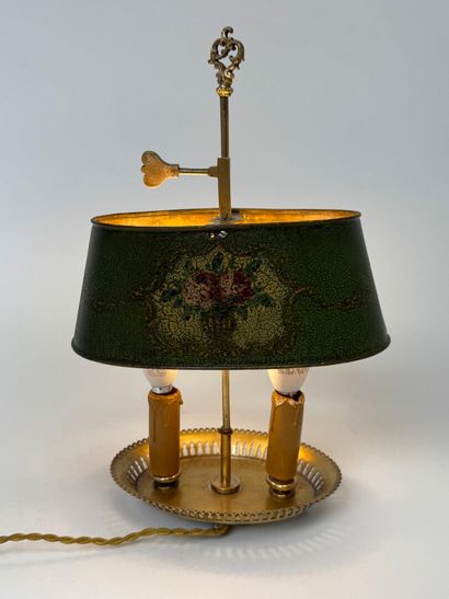Petite lampe de bureau dite Bouillotte en...