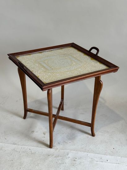 Folding base in molded beech with a square...