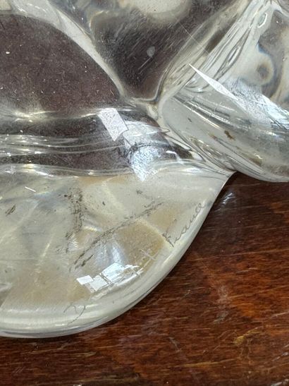 DAUM France. free-form molded crystal lamp....