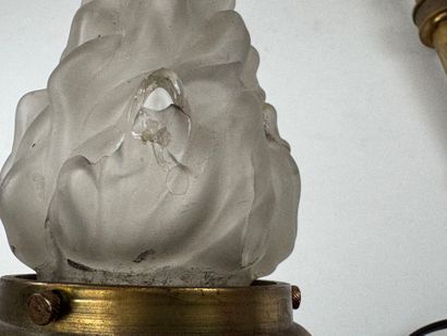 Pair of bronze sconces in the shape of a...