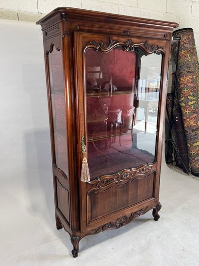 Molded and carved wood display case opening...