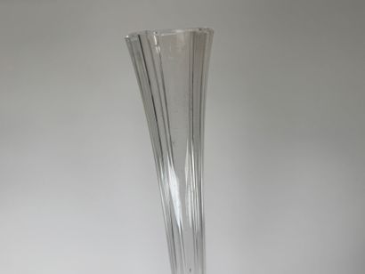 Large glass soliflore vase.
H. 100 cm.