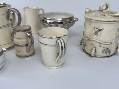 LANGEAIS.
Eighteen cream and silver-plated...