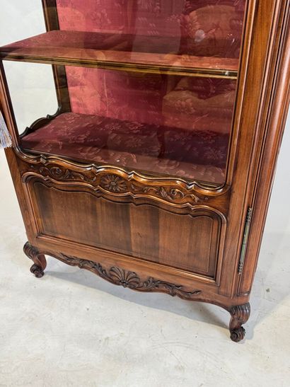 Molded and carved wood display case opening...