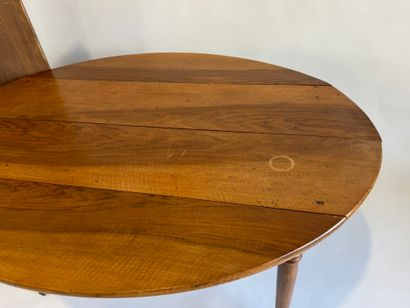 Walnut flap table with two flaps and two...
