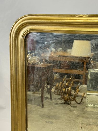 Wooden and stucco mirror with channels and...