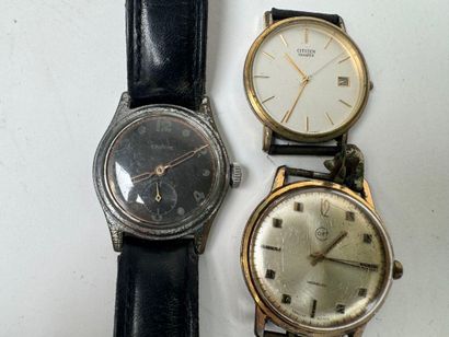 CORT - CITIZEN - various.
Three wristwatches.
(untested,...