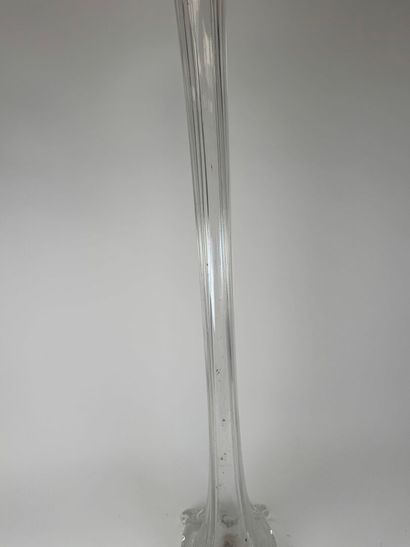 Large glass soliflore vase.
H. 100 cm.