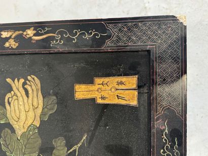 ASIA, 20th century Small lacquered painted...