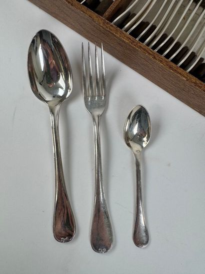 ERCUIS.
Part of a silver-plated menagère,...