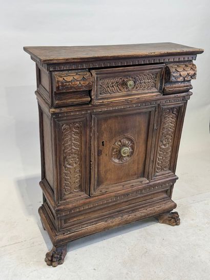 Small molded and carved wooden sideboard...