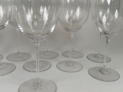 SEVRES France, suite of 12 stamped crystal...